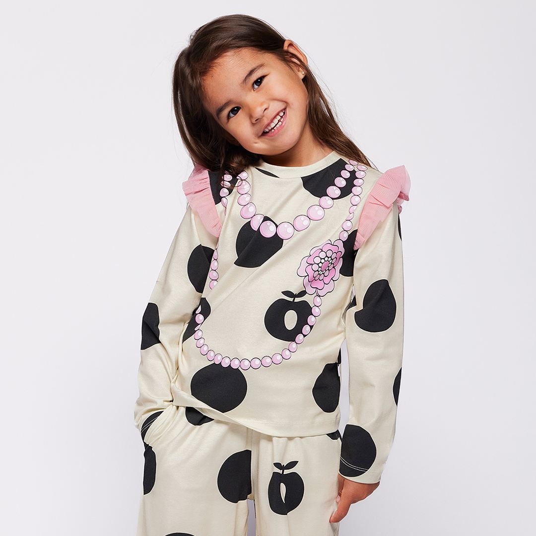 Regent long-sleeved top with polka dots