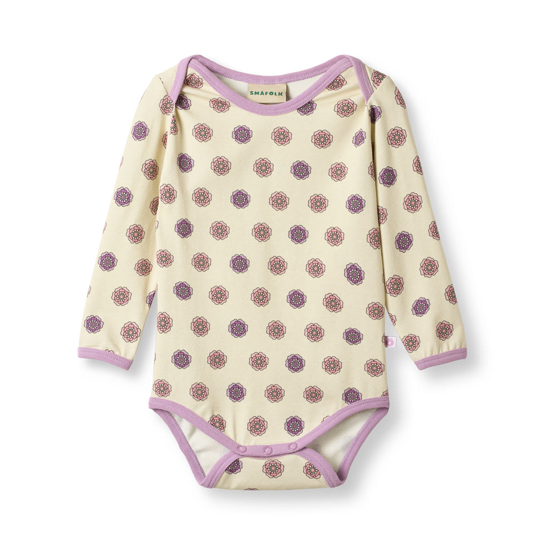 Ulm long-sleeved baby body with flowers