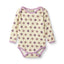 Ulm long-sleeved baby body with flowers