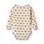 Ulm long-sleeved baby body with flowers