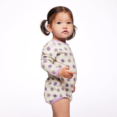 Ulm long-sleeved baby body with flowers