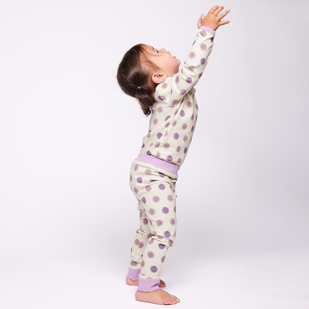 Ulm long-sleeved baby body with flowers