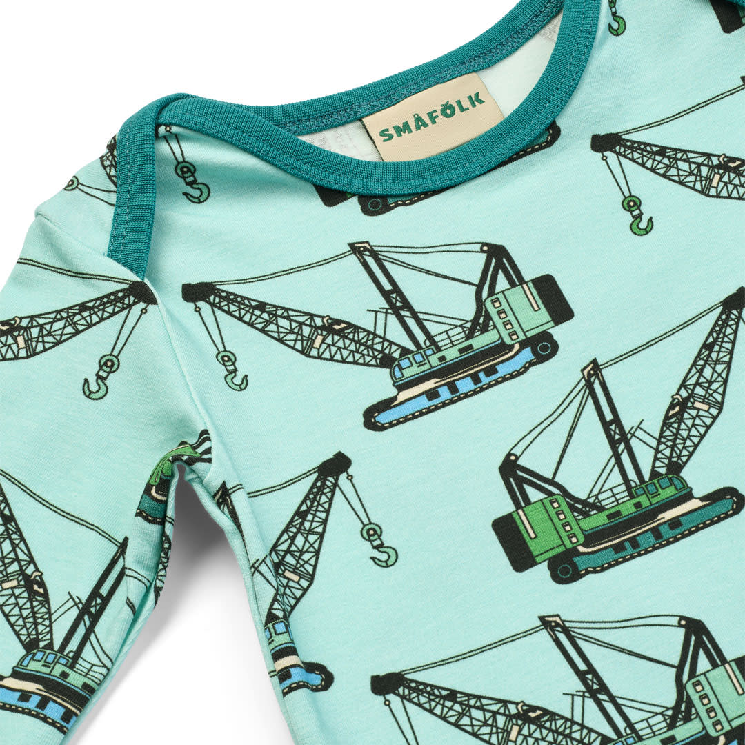 Ulm long-sleeved baby suit with crane machines