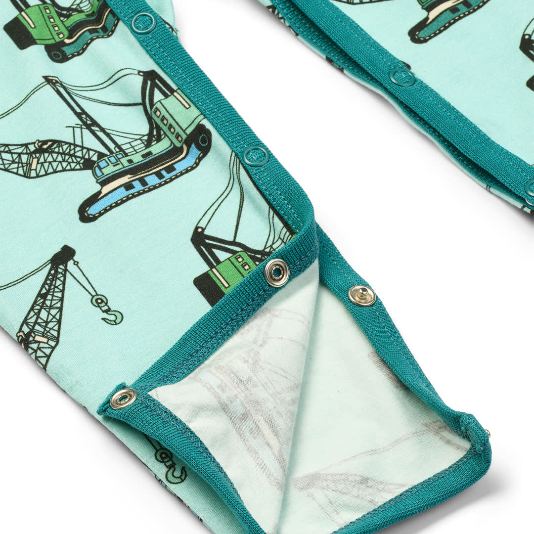 Ulm long-sleeved baby suit with crane machines