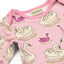 Ulm long-sleeved baby suit with swans