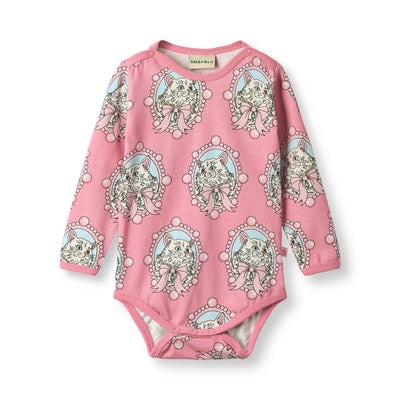 Elstar long-sleeved baby body with cats
