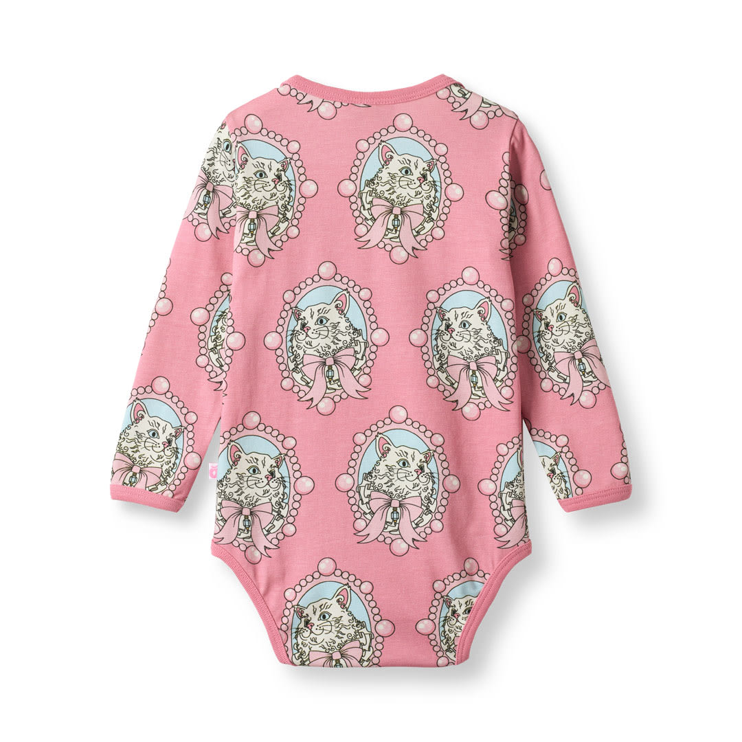 Elstar long-sleeved baby body with cats