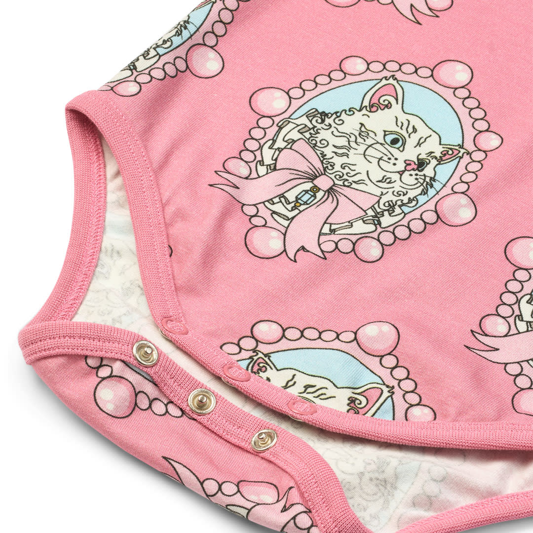 Elstar long-sleeved baby body with cats