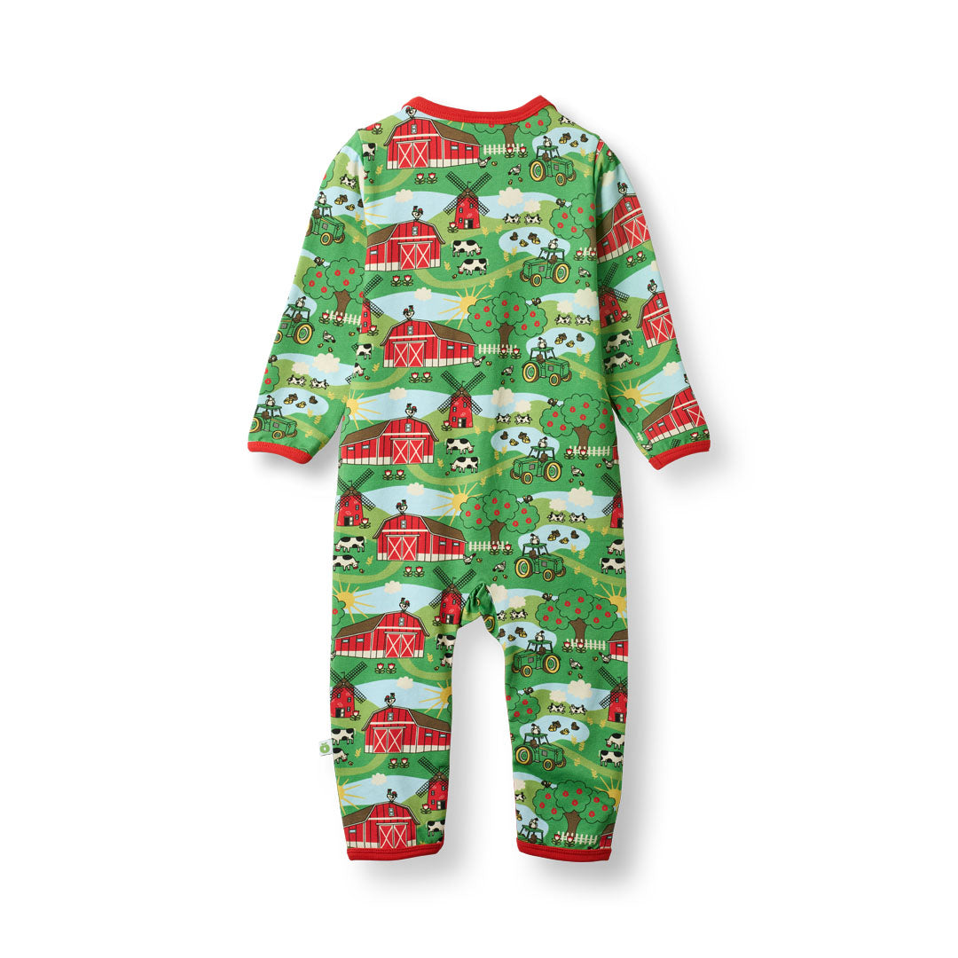 Elstar long-sleeved baby suit with farm