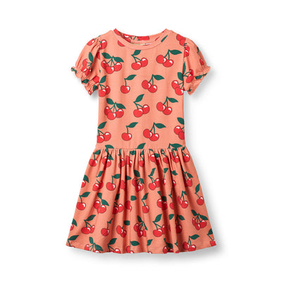 Rubinette short-sleeved dress with cherries