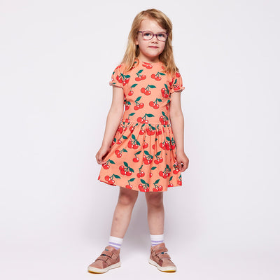 Rubinette short-sleeved dress with cherries