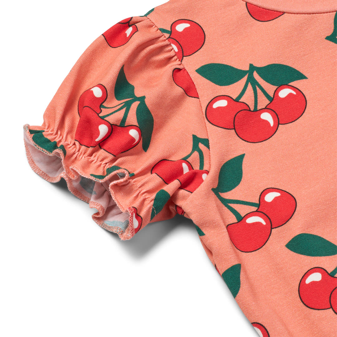 Rubinette short-sleeved dress with cherries