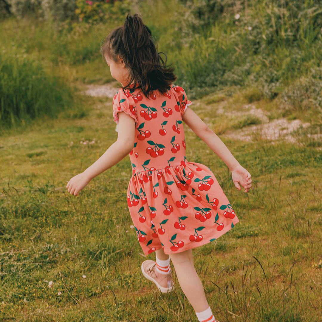 Rubinette short-sleeved dress with cherries