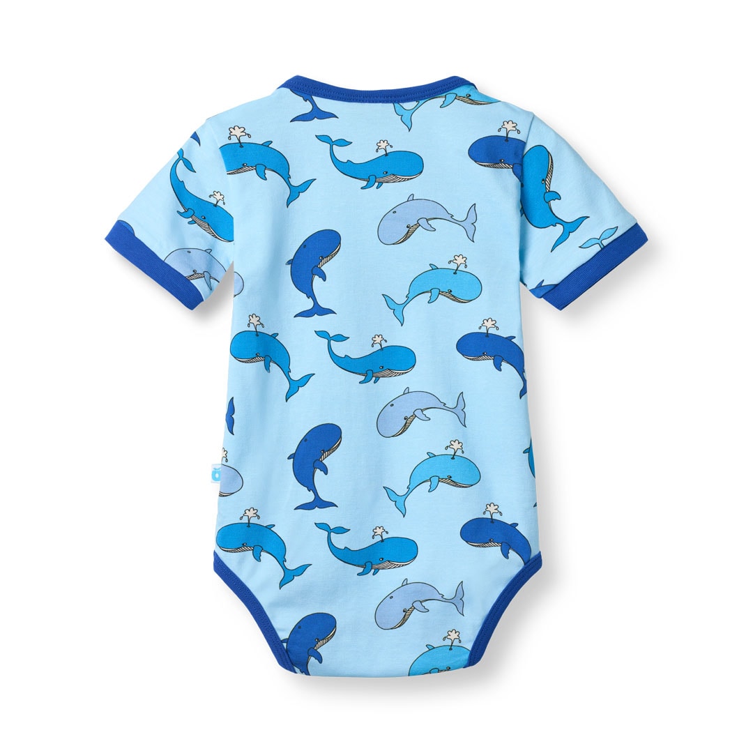 Elstar short-sleeved baby body with wales