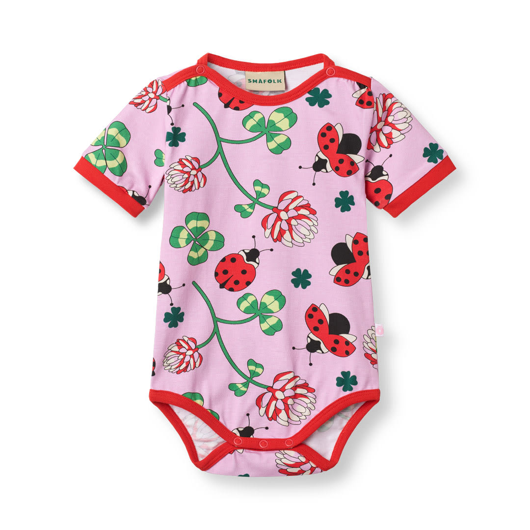 Elstar short-sleeved baby body with ladybugs