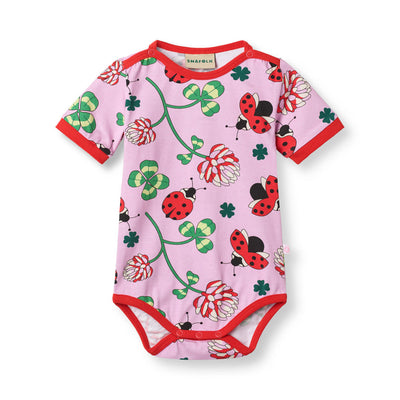 Elstar short-sleeved baby body with ladybugs