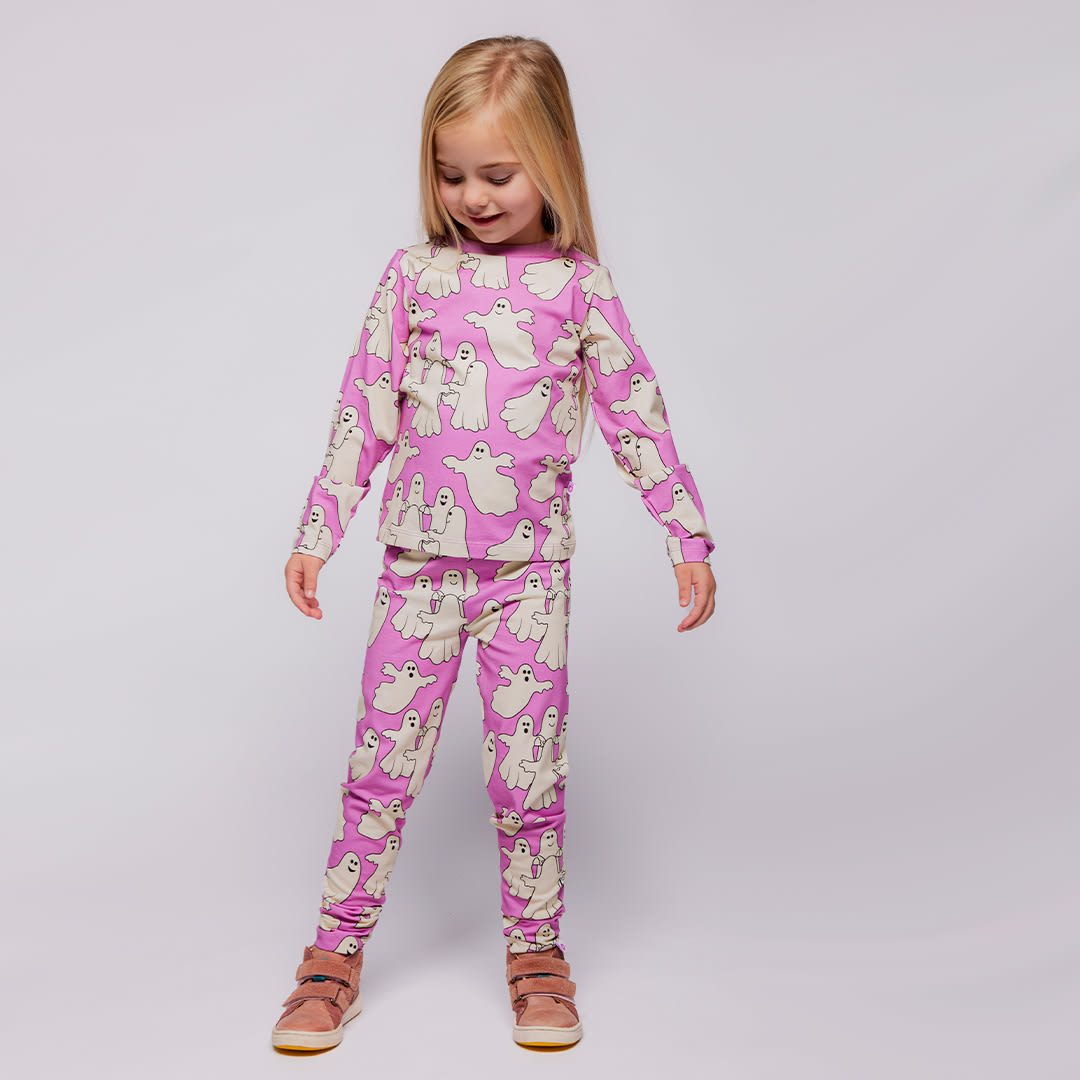 Gala long-sleeved top with dancing ghosts