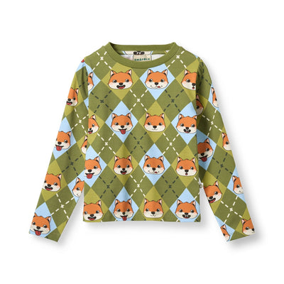Gala long-sleeved top with foxes