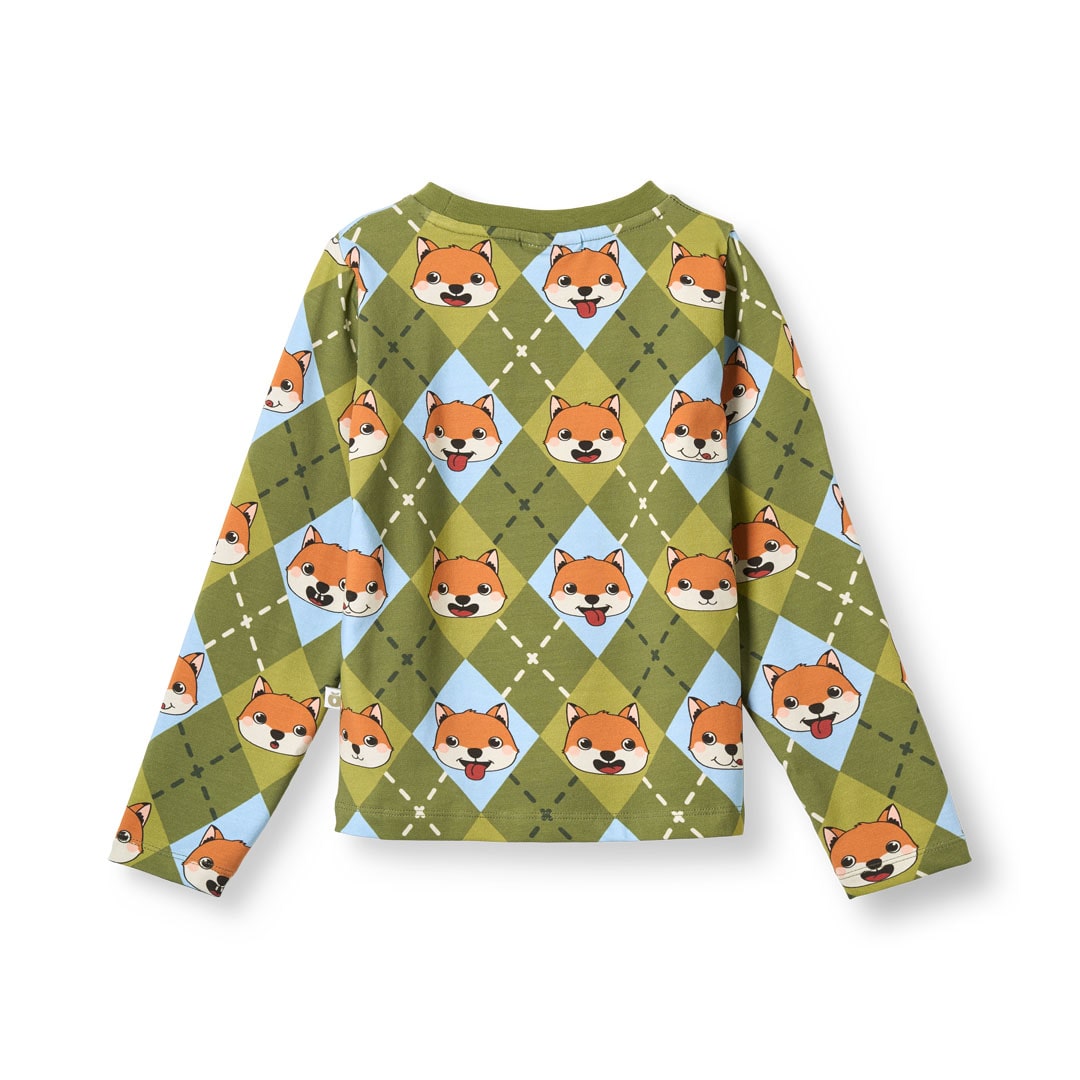 Gala long-sleeved top with foxes