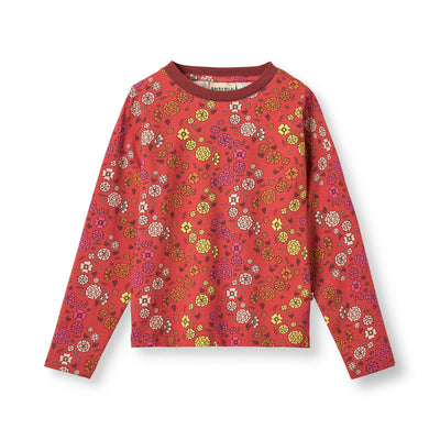 Gala long-sleeved blouse with flowers
