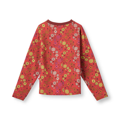 Gala long-sleeved blouse with flowers