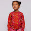 Gala long-sleeved blouse with flowers
