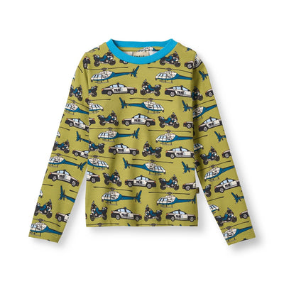 Gala long-sleeved top with police
