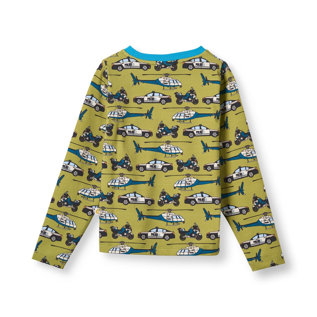 Gala long-sleeved top with police