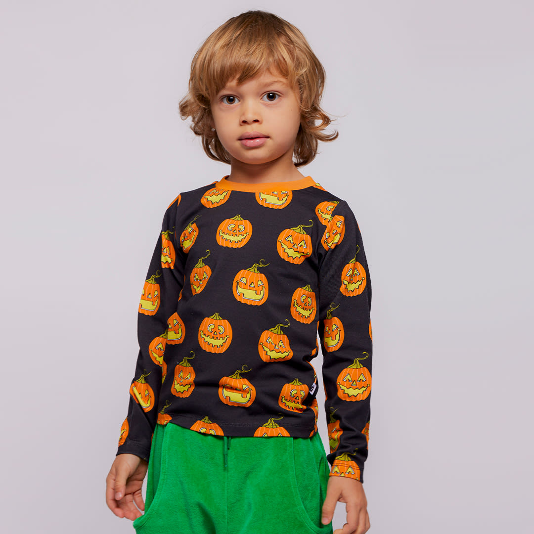 Gala long-sleeved blouse with pumpkins