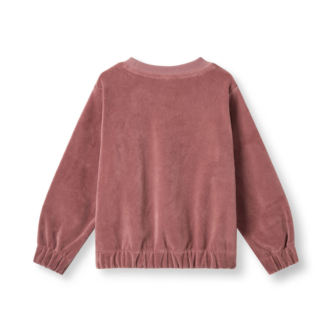 Yapeen velour sweatshirt with apple