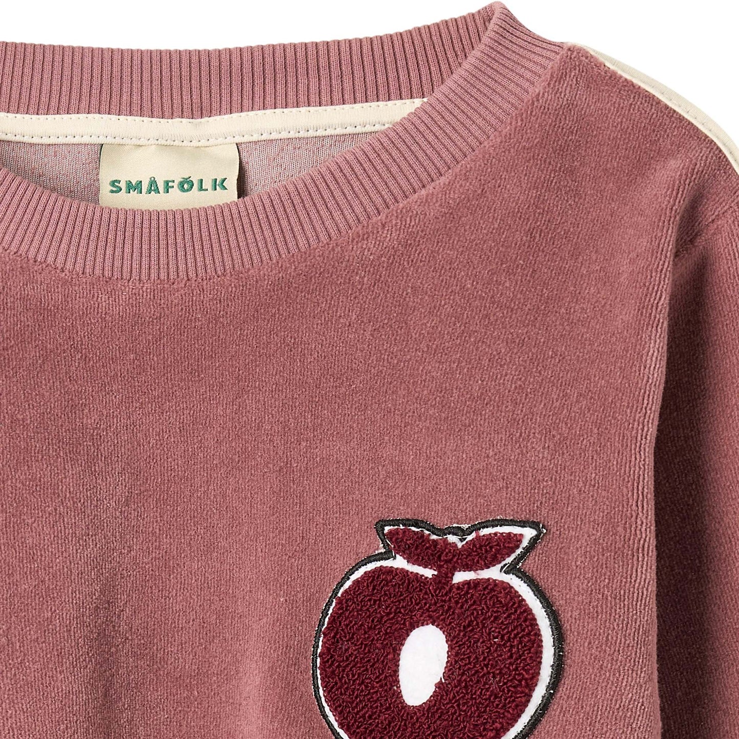 Yapeen velour sweatshirt with apple