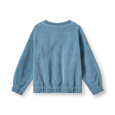 Yapeen velour sweatshirt with apple