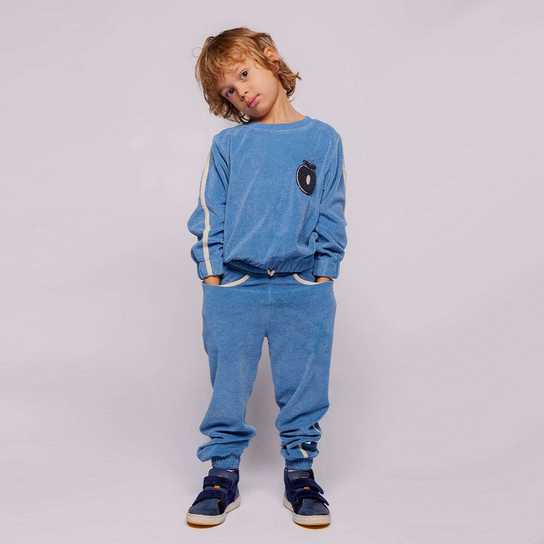 Yapeen velour sweatshirt with apple