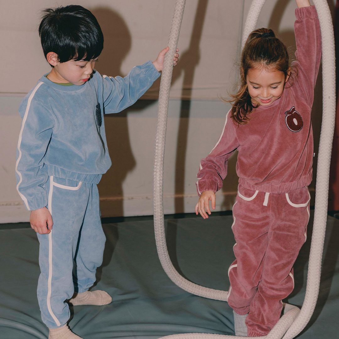 Yapeen velour sweatshirt with apple