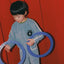 Yapeen velour sweatshirt with apple
