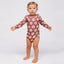 Ulm long-sleeved baby body with apples