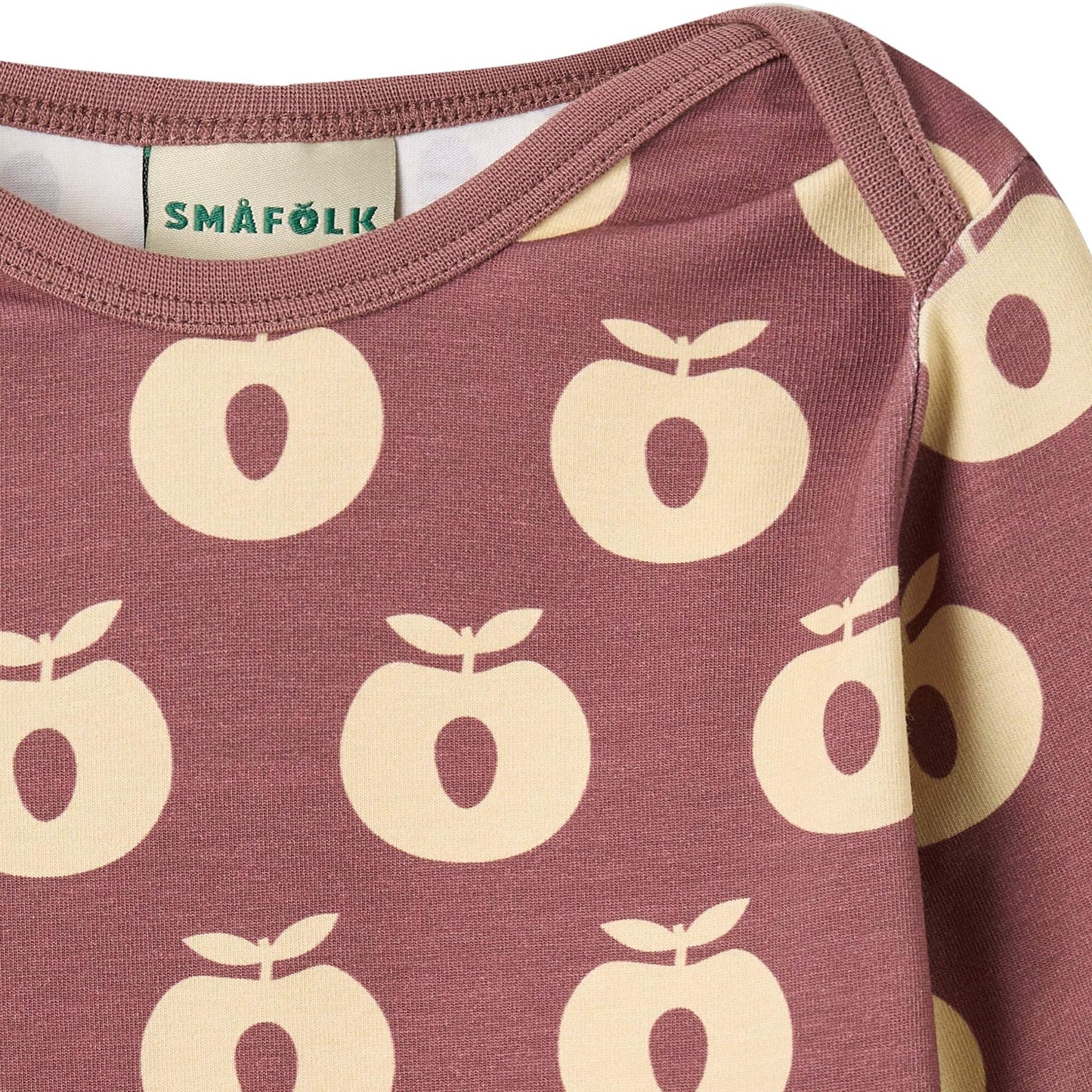 Ulm long-sleeved baby body with apples