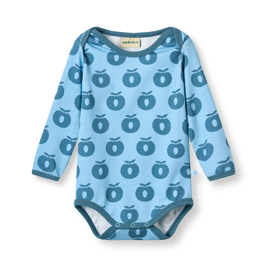 Ulm long-sleeved baby body with apples
