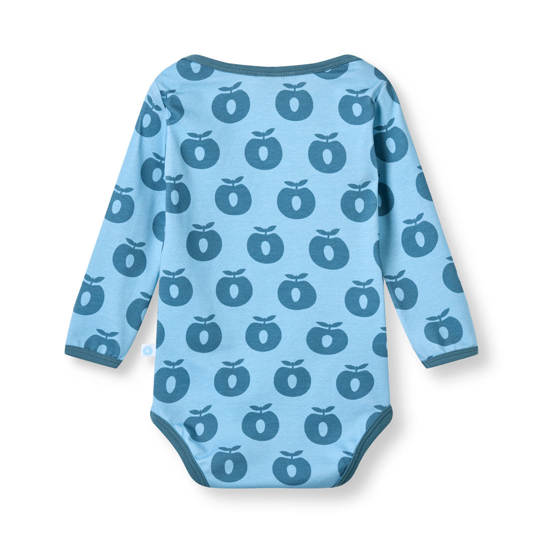 Ulm long-sleeved baby body with apples