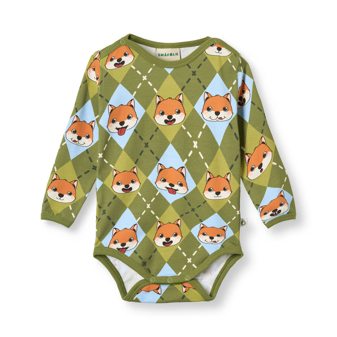 Elstar long-sleeved baby body with foxes