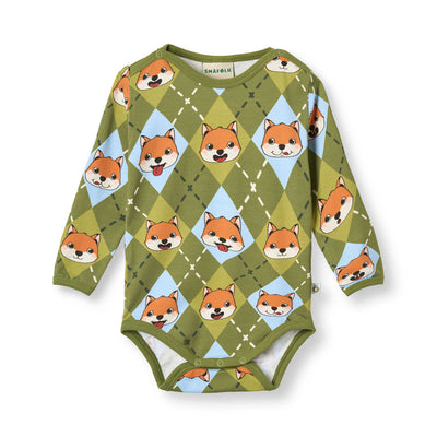 Elstar long-sleeved baby body with foxes