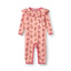 Paula Red long-sleeved baby suit with deers