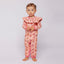 Paula Red long-sleeved baby suit with deers