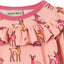 Paula Red long-sleeved baby suit with deers