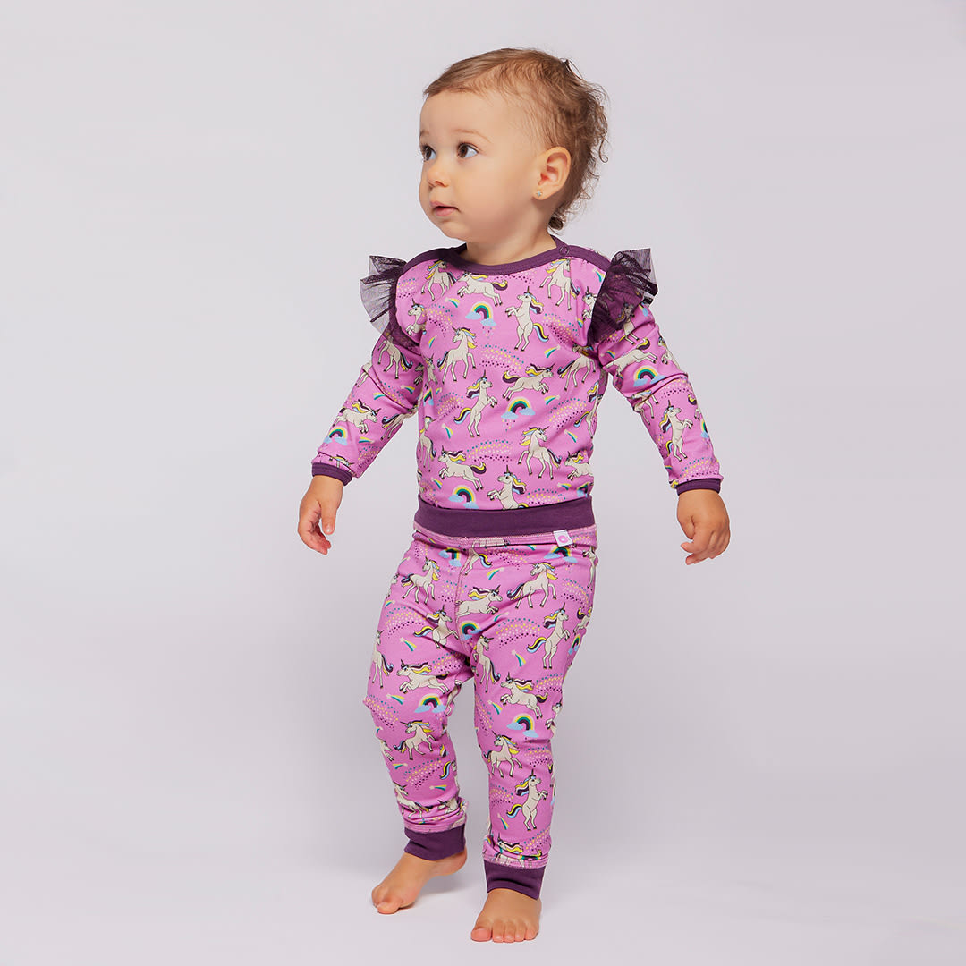 Elstar leggings for baby with unicorns