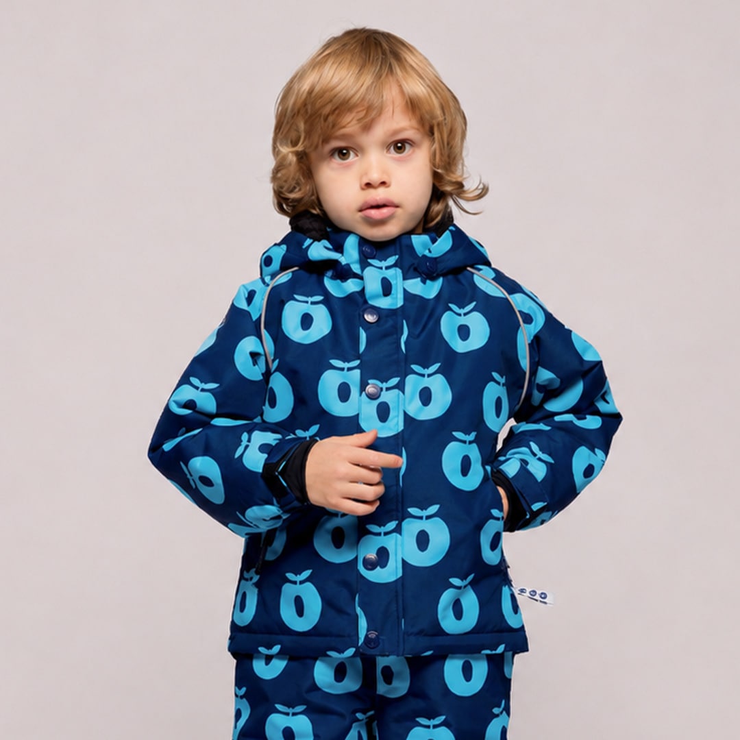 Winter jacket with apples