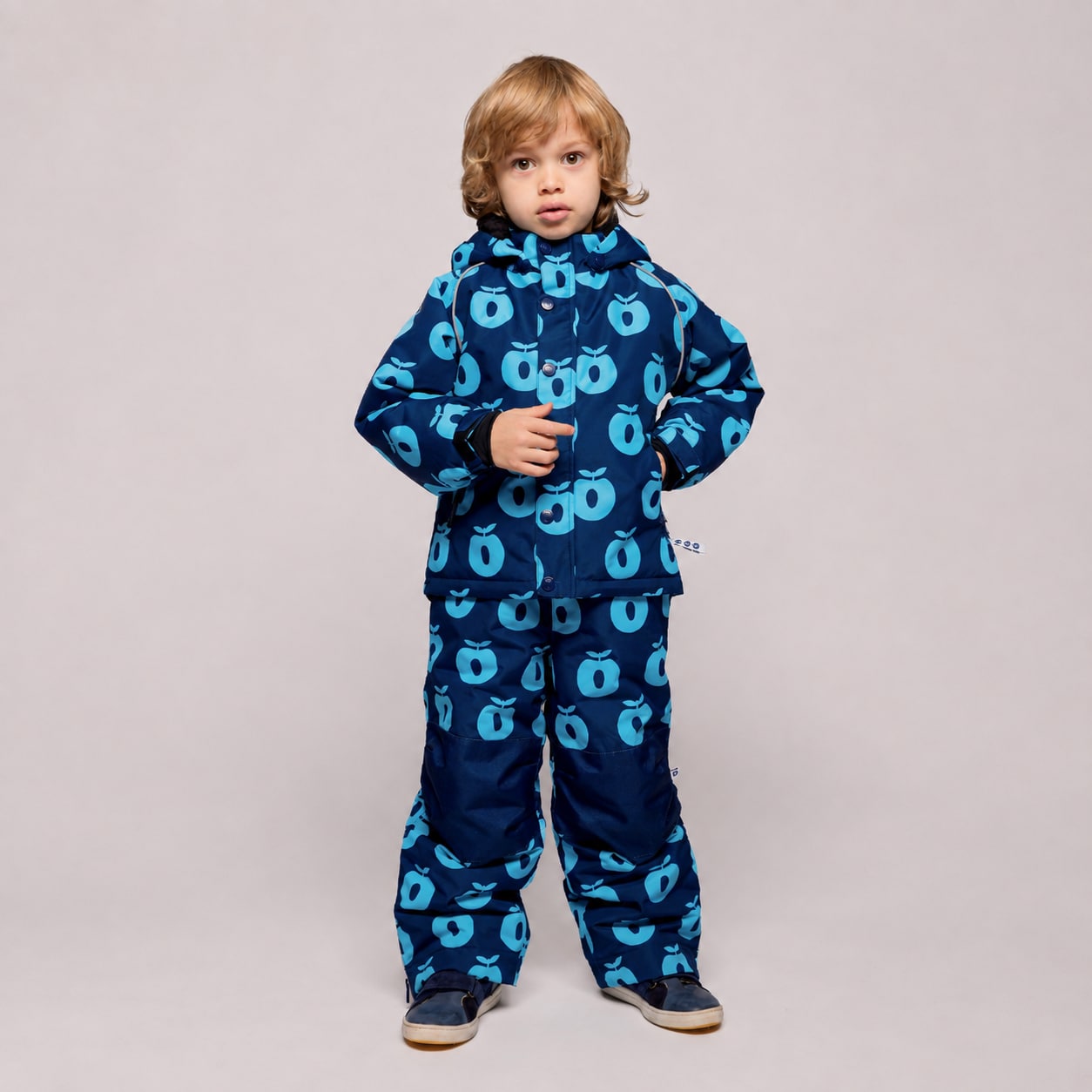 Winter jacket with apples