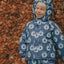 Winter jacket with apples