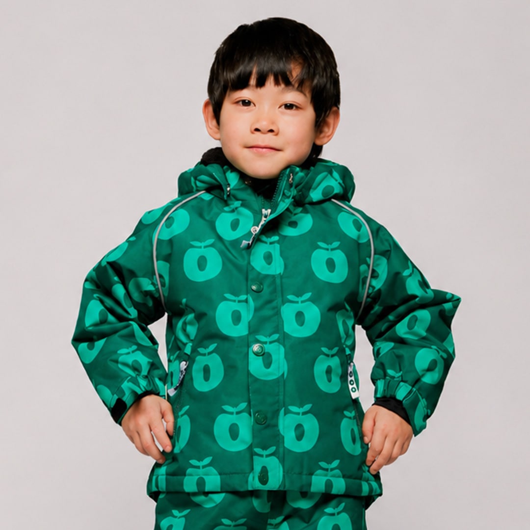 Winter jacket with apples