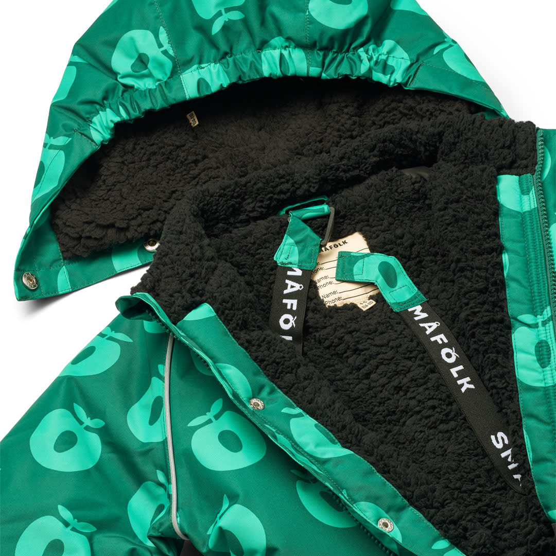 Winter jacket with apples